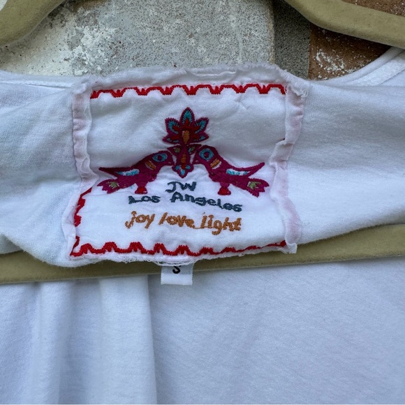 Johnny Was White Cotton Embroidered Shirt - Picture 2 of 8